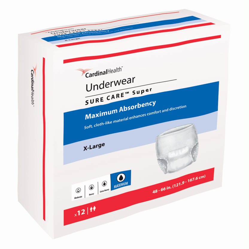 Cardinal Health, Underwear, Sure Care Super, X-Large, 48"- 66"