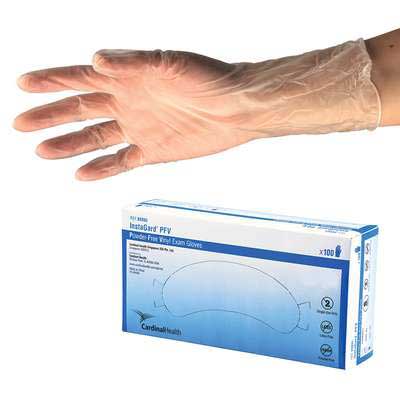 Cardinal Health InstaGard Vinyl Exam Gloves, DINP-Free, Medium