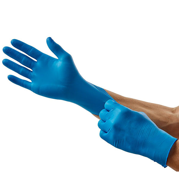 ESTEEM Stretch Nitrile Exam Gloves, Powder-Free, Medium, Blue