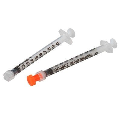 Monoject Luer Lock Insulin Syringe, 1 mL (60 count)