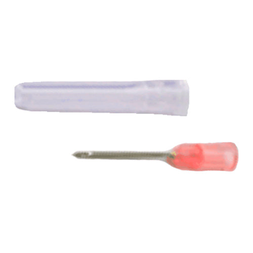 Cardinal Health Monoject Standard Hypodermic Safety Needle, Red, A Bevel, 25GA OD x 5/8''