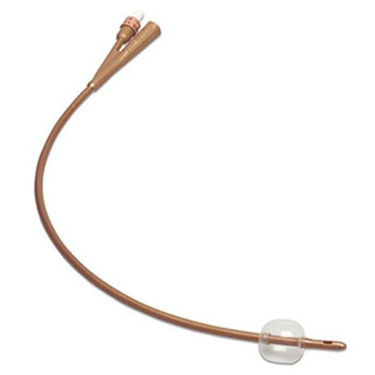 Dover 2-Way Foley Silver Coated Silicone Coude Tip Urethral Urinary Catheter, 16FR, 5ML