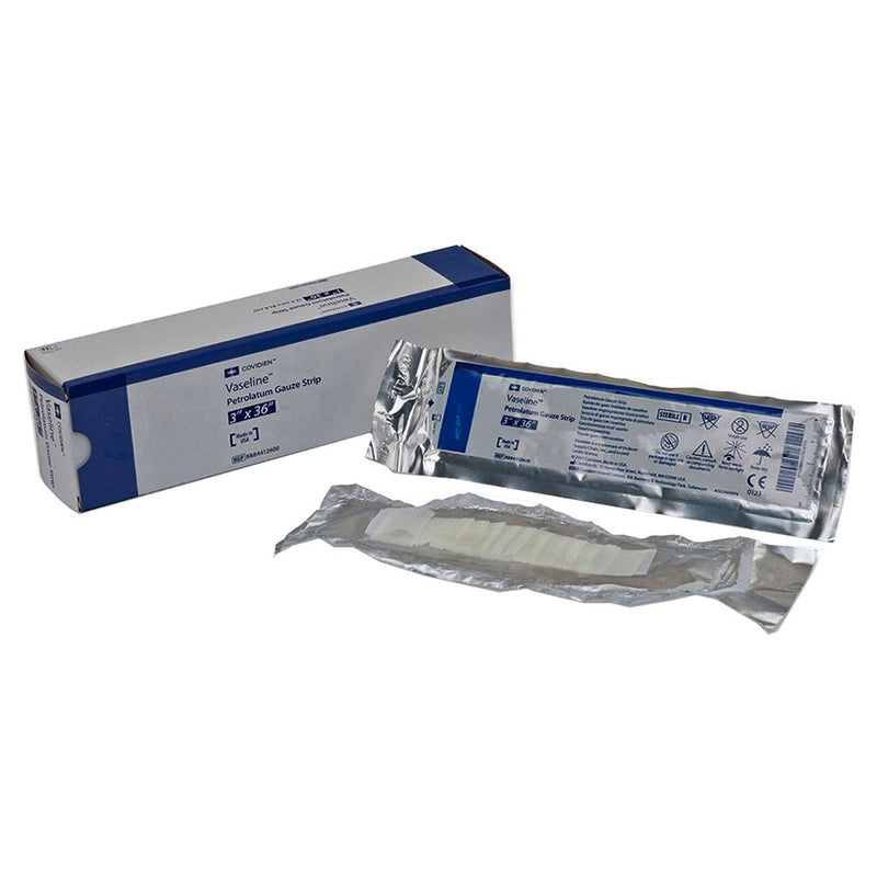Cardinal Health Vaseline Non-Adherent Petrolatum Gauze Strip, 3" x 36" - Replaces 55CWNM336