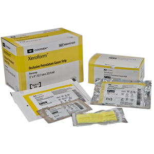 Kendall Xeroform Sterile Non-Adherent Petrolatum Gauze Strip Overwrap, 1" x 8"