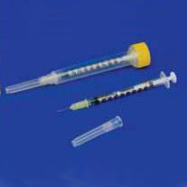 Monoject Rigid Pack Insulin Syringe with 28G x 1/2" L Needle and Accu-tip Flat Plunger Tip 1mL