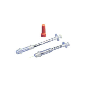 Monoject Insulin Safety Syringe with 29G x 1/2" L Needle, 1mL