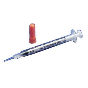 Monoject SoftPack Insulin Syringe with 29G x 1/2" L Needle and Accu-tip Flat Plunger Tip 1/2mL