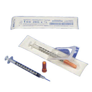 Monoject SoftPack Insulin Syringe with 30G x 5/16" L Needle and Accu-tip Flat Plunger Tip 3/10mL