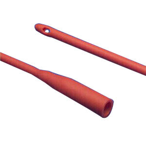 Kendall Dover Robinson Red Rubber Urethral Catheter 16Fr, 16" L