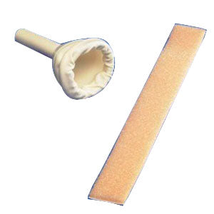 Kendall Uri-Drain Latex Self-Sealing Male External Catheter with Foam Strap 30mm Diameter, Medium