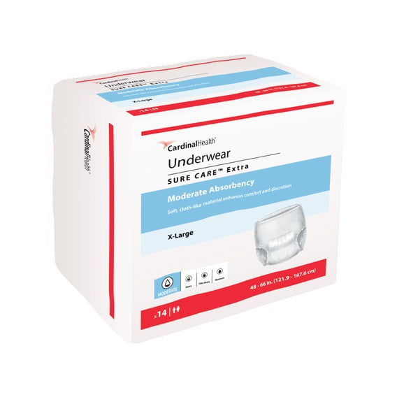 Cardinal Health, Underwear, Sure Care Extra, X-Large, 48"- 66"