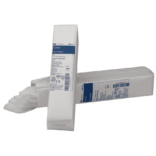 Curity Nonsterile Gauze Sponge 4" L x 4" W, 12 ply, 10's, USP Type VII.
