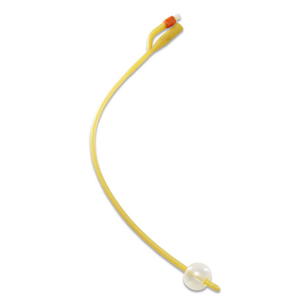 Cardinal Health Dover Foley Catheter, Silicone-Elastomer Coated, Latex, 30mL Capacity, 2-Way, 12Fr OD, 16"