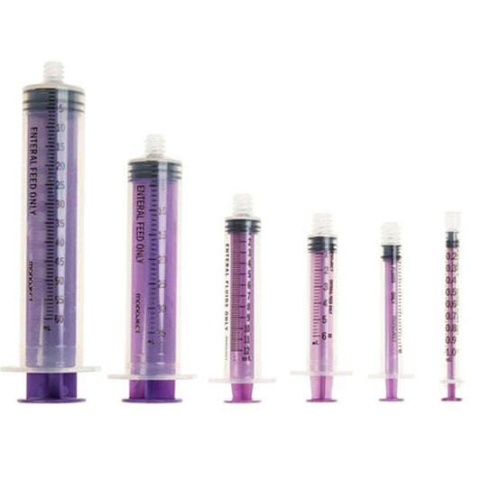 Monoject Purple Oral ENFit Syringe, Non-Sterile, 1 mL