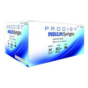 Prodigy Insulin Syringe 28G x 12.7mm, 1mL (100 count)