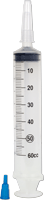 Cardinal Health Flat Top Catheter Tip Irrigation Syringe with Tip Protector 60 mL